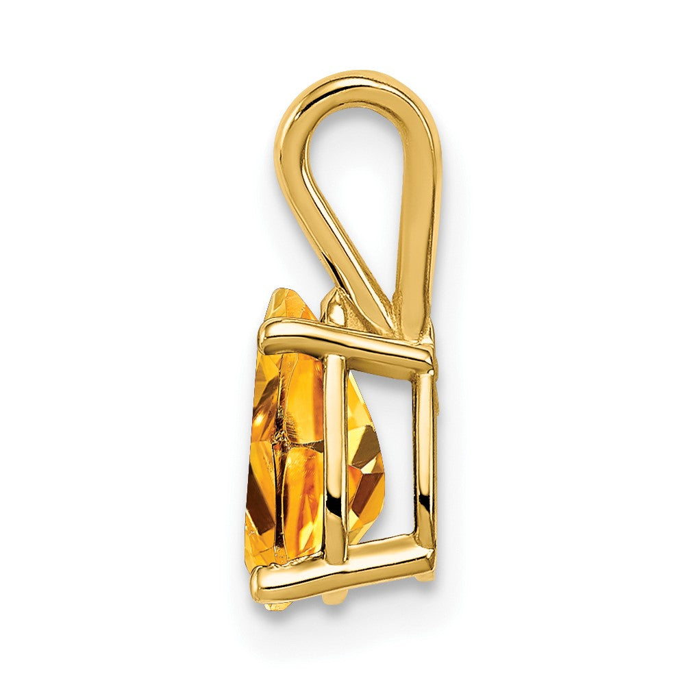 14k 8x5mm Pear Citrine Pendant