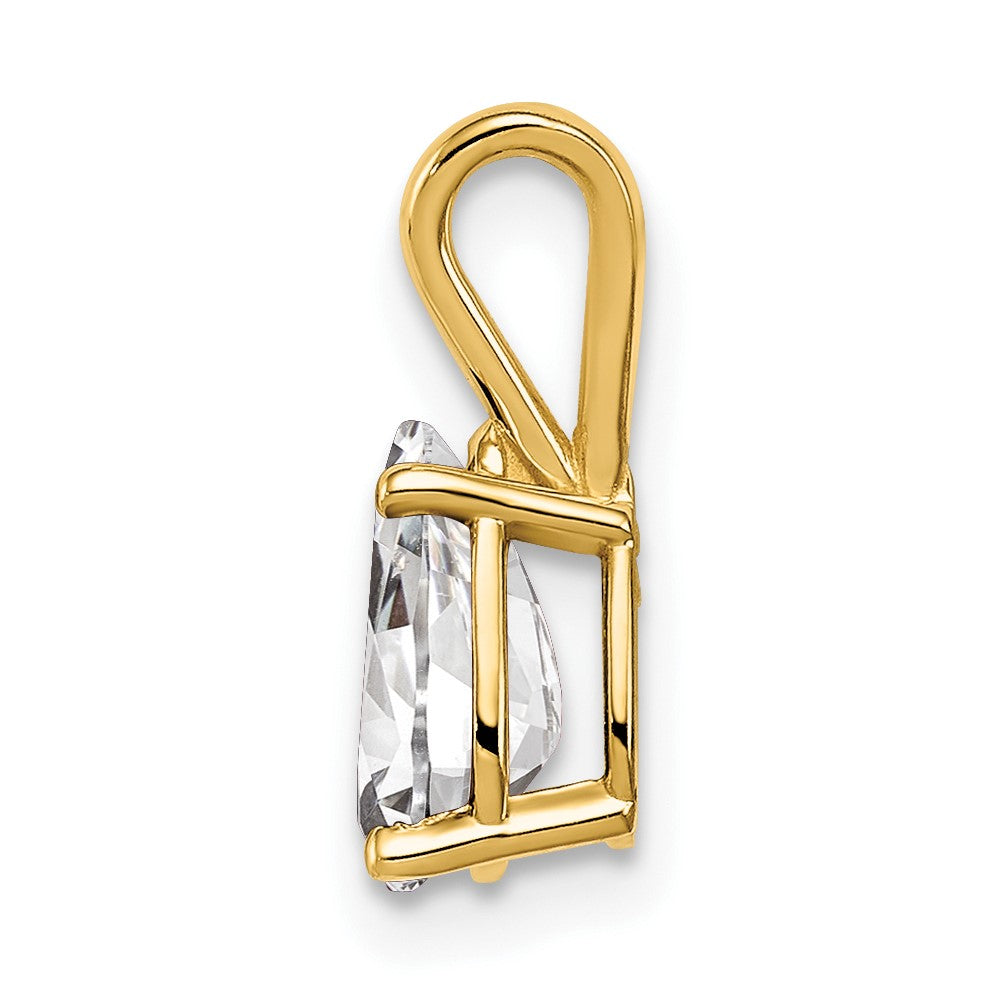 14k 8x5mm Pear Cubic Zirconia Pendant