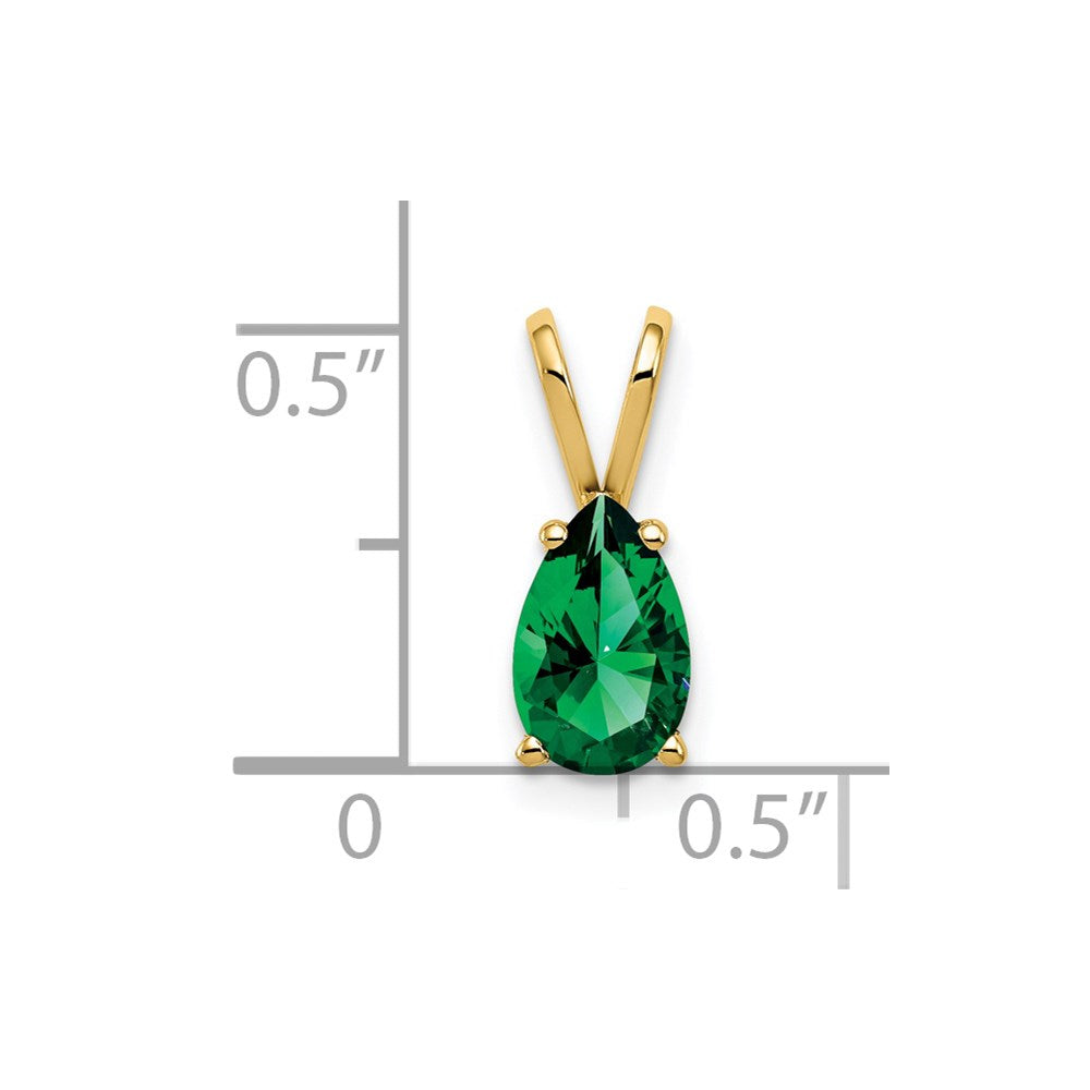 14k 8x5mm Pear Mount St. Helens Pendant