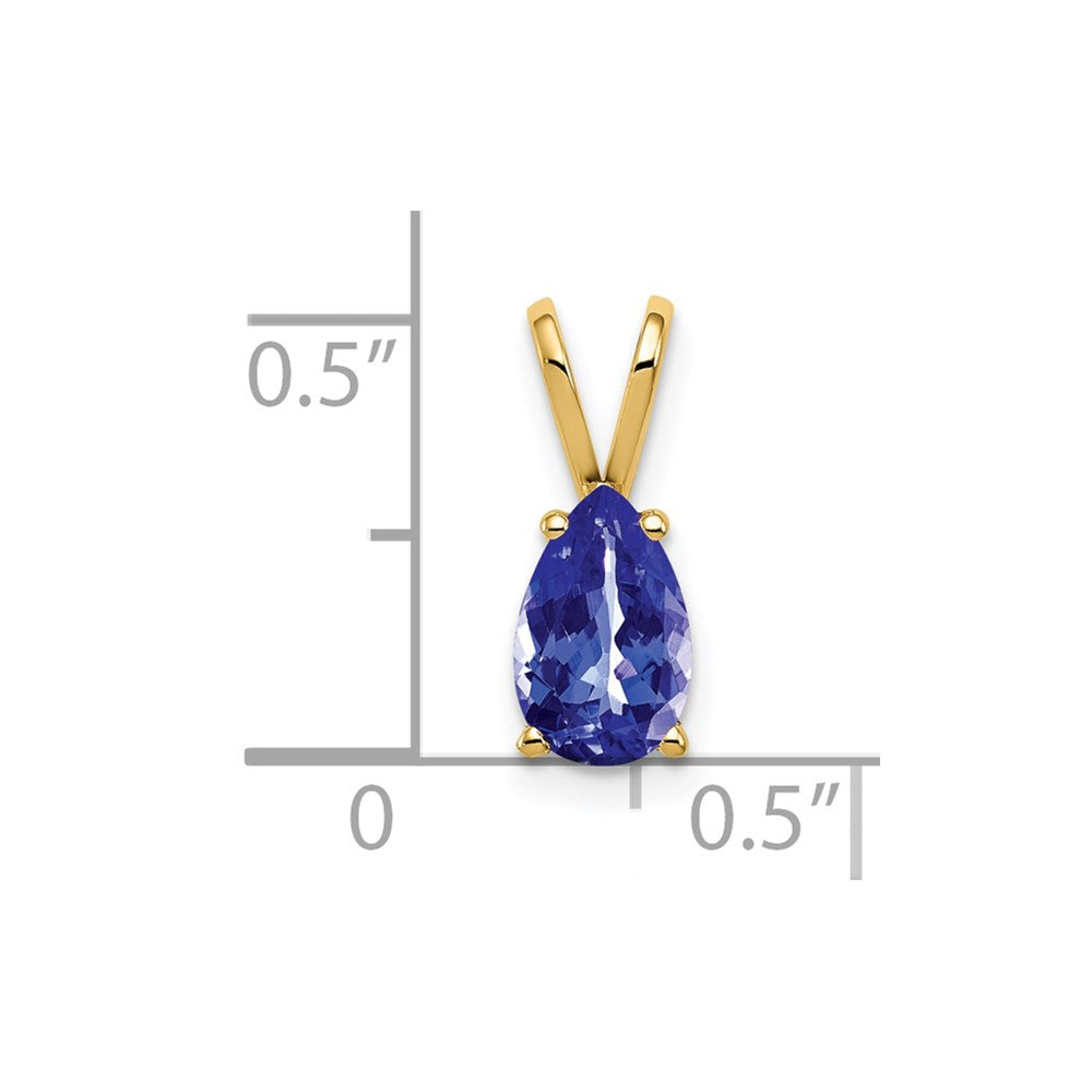 14k 8x5mm Pear Tanzanite Pendant