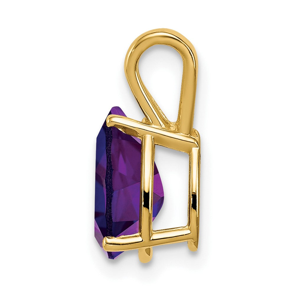 14k 9x6mm Pear Amethyst Pendant