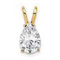 14k 9x6mm Pear Cubic Zirconia Pendant