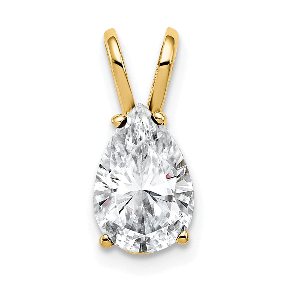 14k 9x6mm Pear Cubic Zirconia Pendant