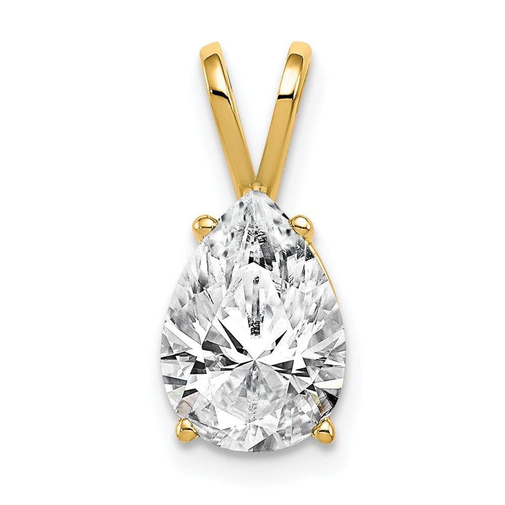 14k 10x7mm Pear Cubic Zirconia Pendant