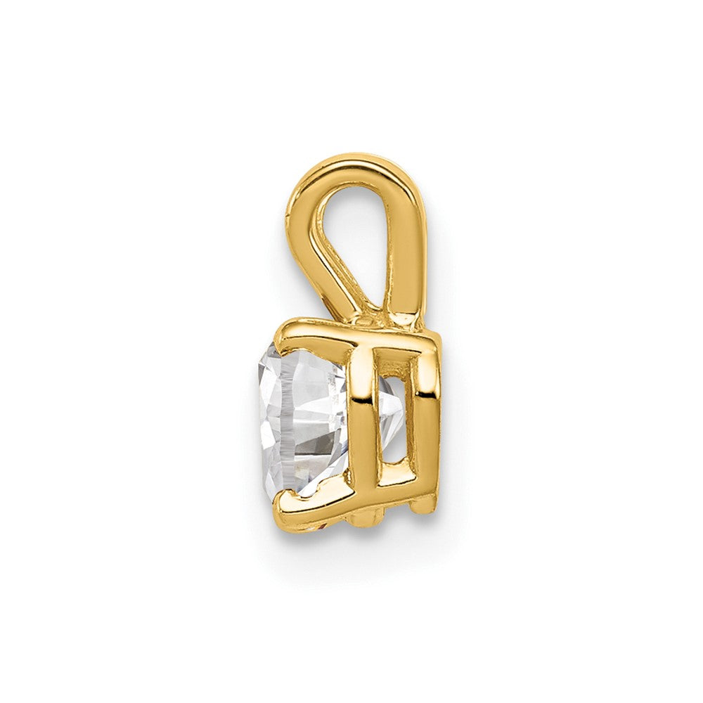 14k 5mm Heart Cubic Zirconia Pendant