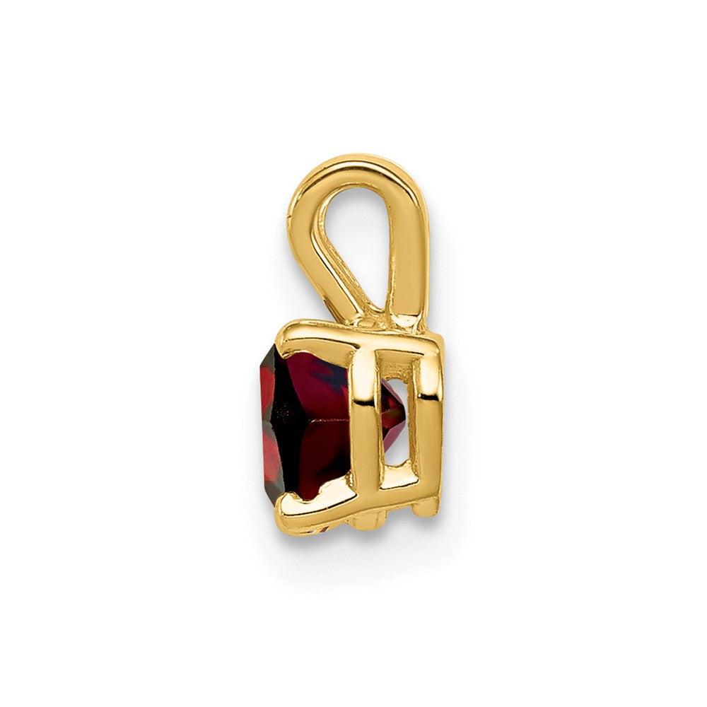 14k 5mm Heart Garnet Pendant