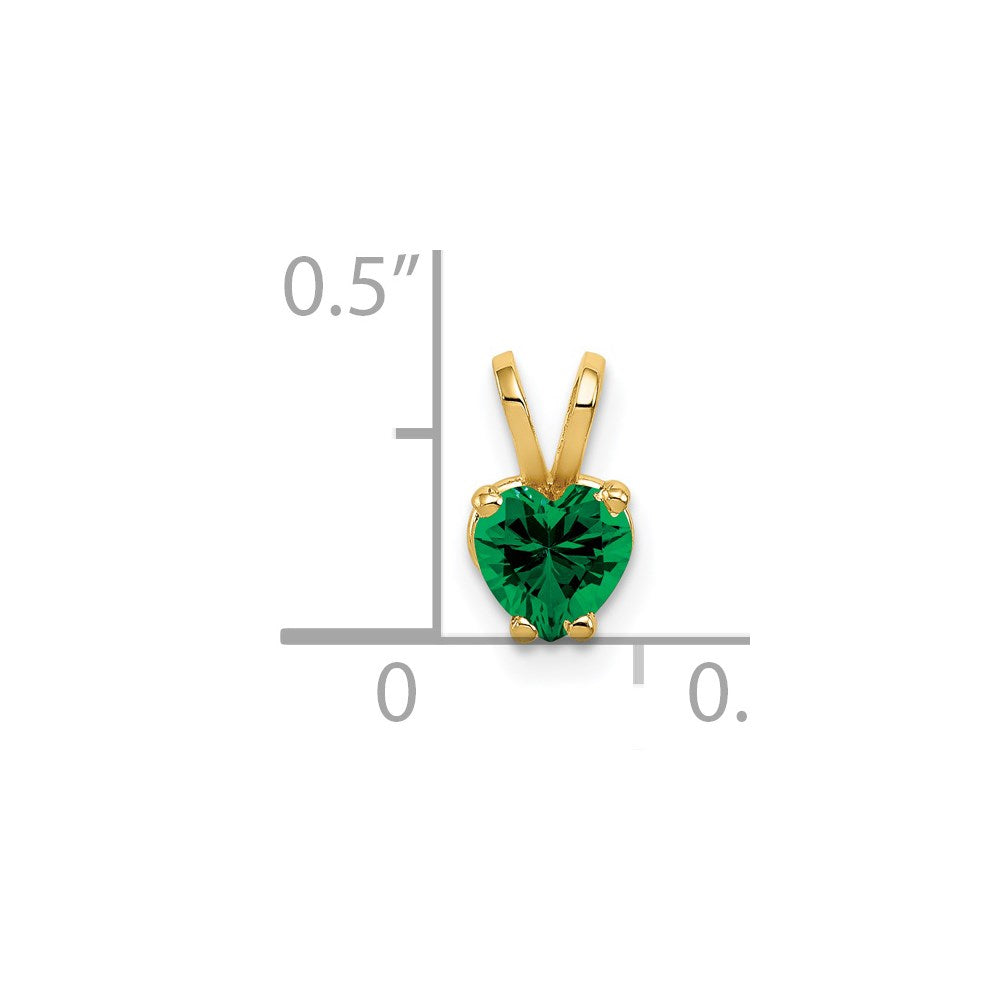 14k 5mm Heart Mount St. Helens Pendant
