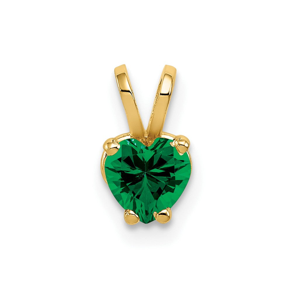 14k 5mm Heart Mount St. Helens Pendant