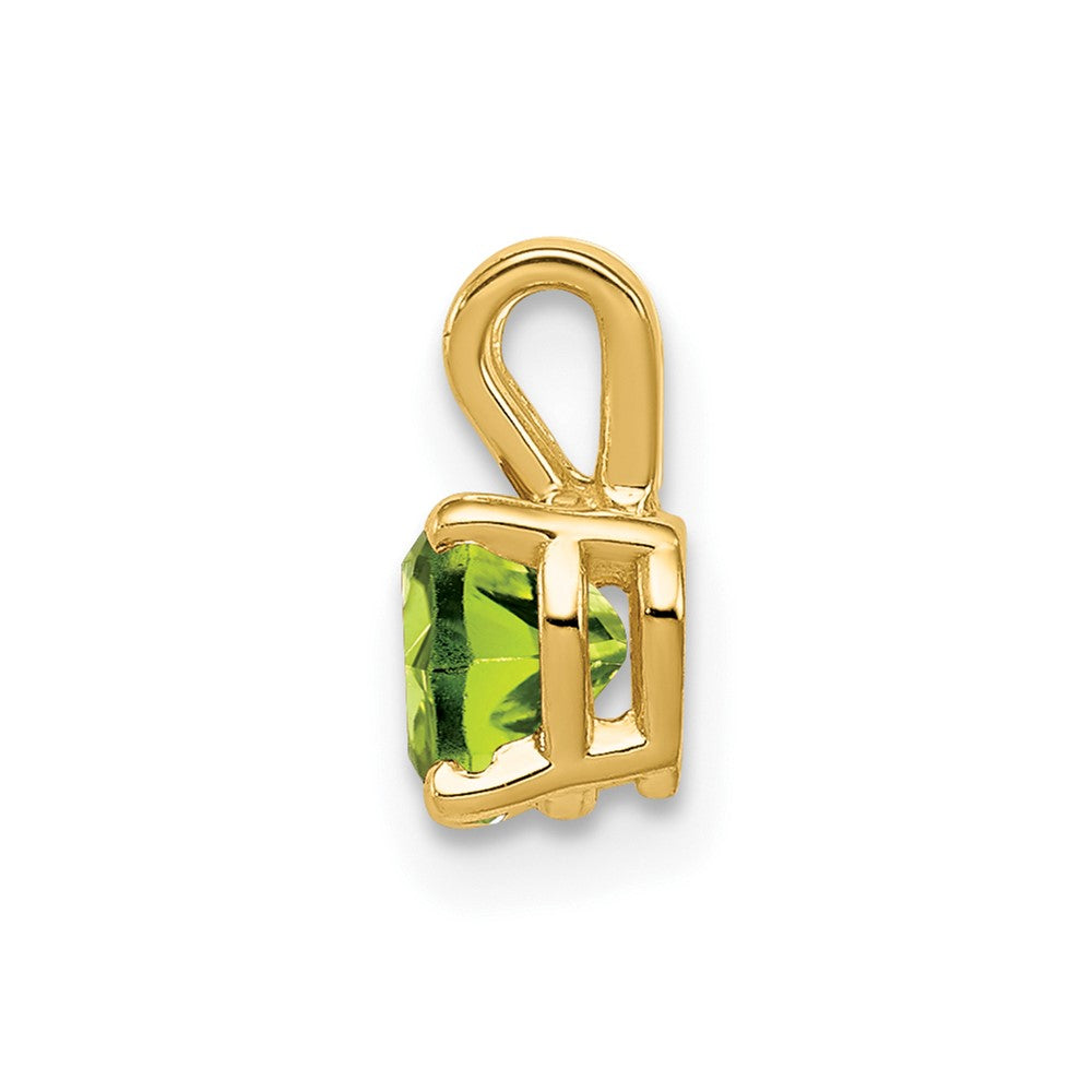 14k 5mm Heart Peridot Pendant