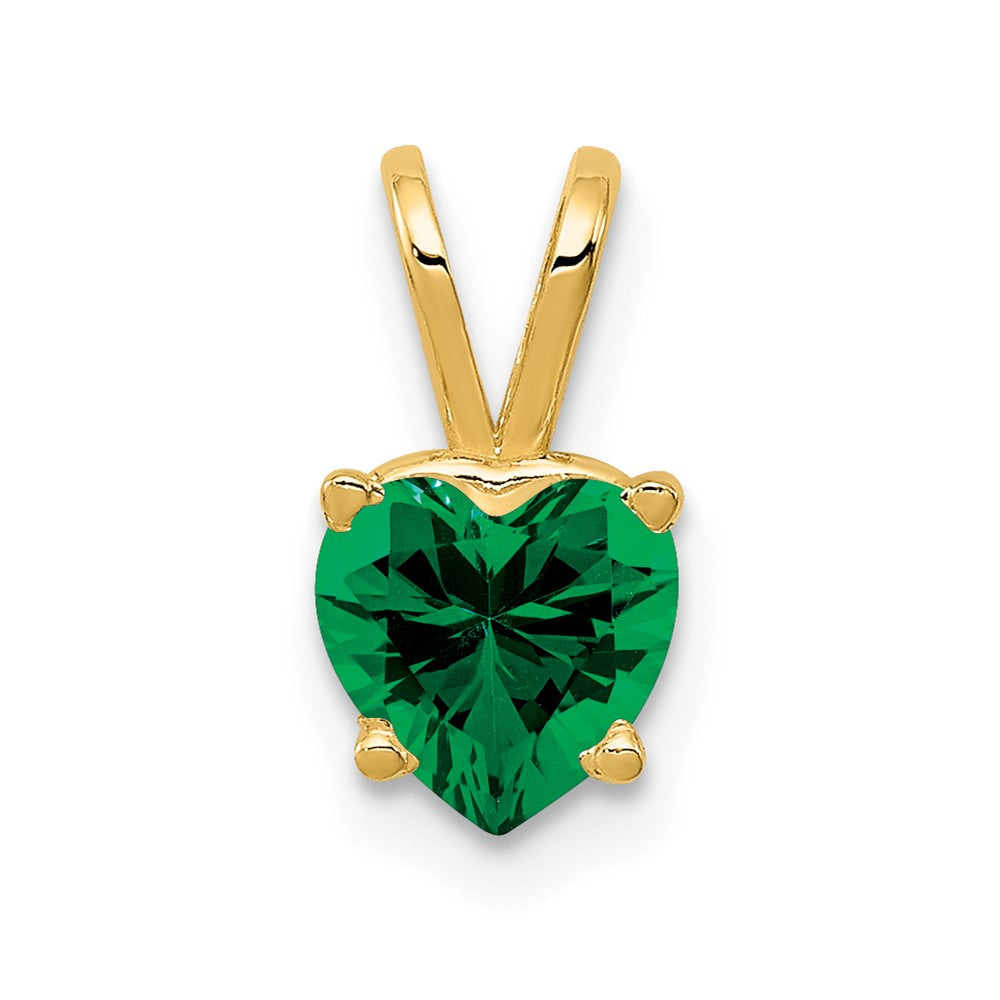 14k 6mm Heart Mount St. Helens Pendant