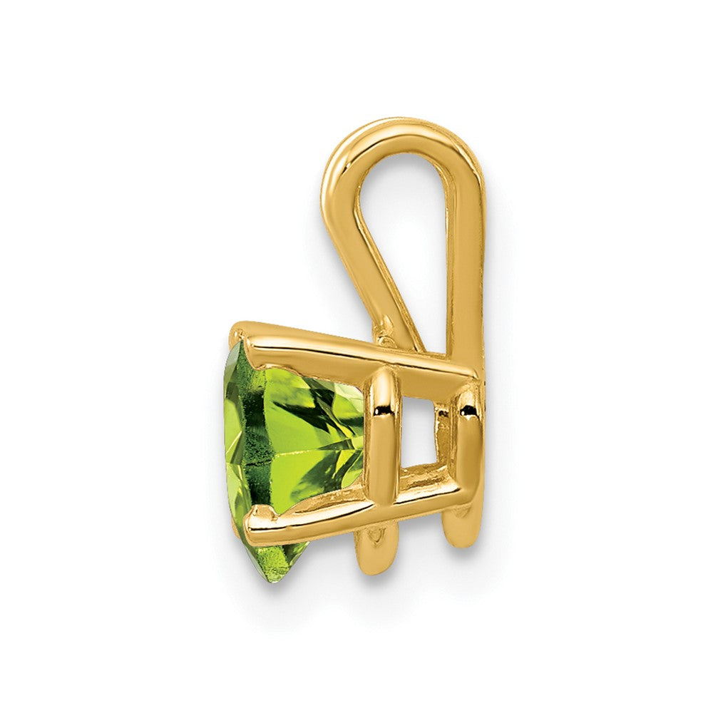 14k 6mm Heart Peridot Pendant