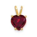 14k 7mm Heart Lab Created Ruby Pendant