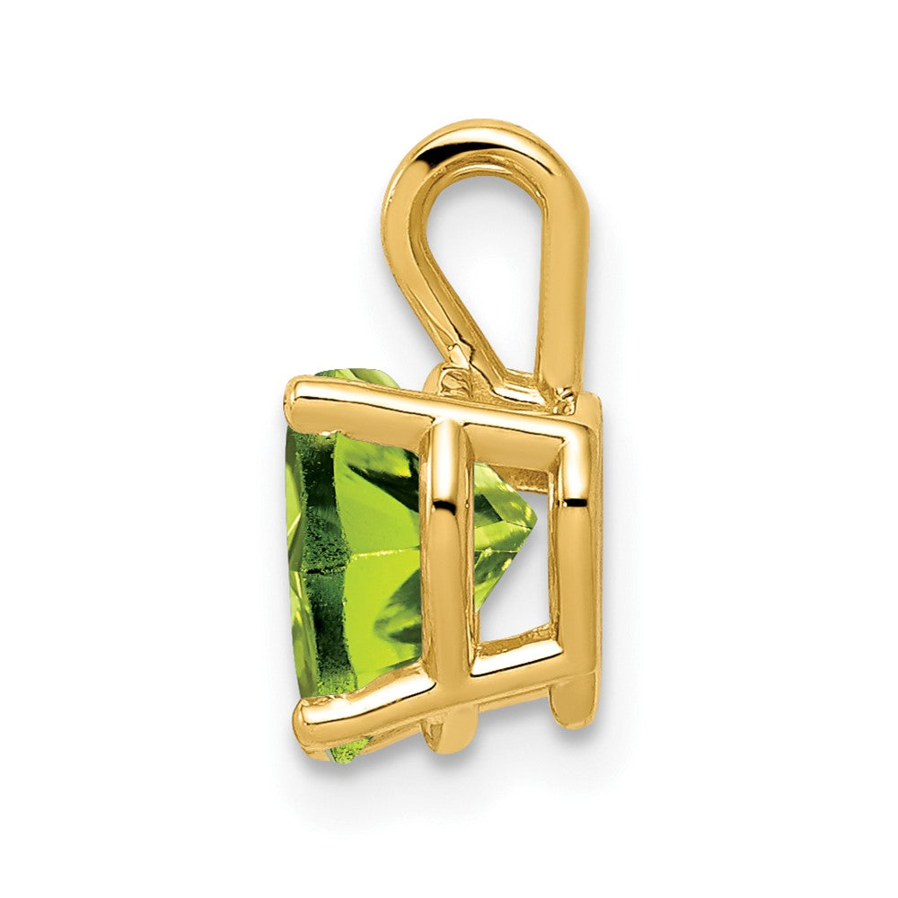 14k 7mm Heart Peridot Pendant