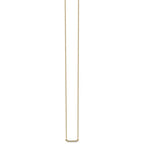 14k Polished 1/20 carat A Diamond Tiny Bar 18 inch Necklace