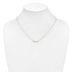 14k Polished 1/20 carat A Diamond Tiny Bar 18 inch Necklace