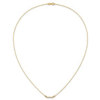 14k Polished 1/20 carat A Diamond Tiny Bar 18 inch Necklace