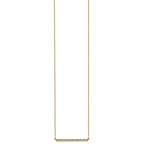 14k Polished 1/8 carat Diamond Bar 18 inch Necklace