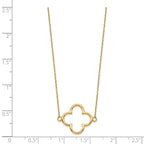 14k Polished Open Quatrefoil Design 18 inch Necklace