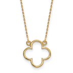 14k Polished Open Quatrefoil Design 18 inch Necklace