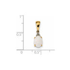14k Austrian Opal and Diamond Pendant
