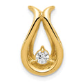 14k Complete 3.4mm VS Diamond Teardrop-Shape Chain Slide