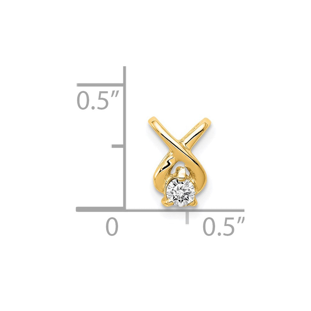 14k Complete 2.9mm A Diamond Chain Slide