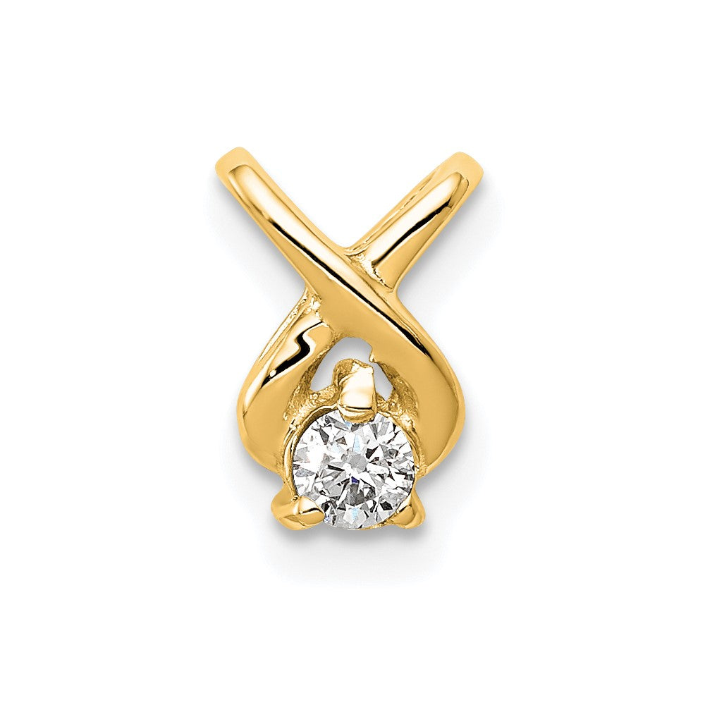14k Complete 2.9mm AA Diamond Chain Slide