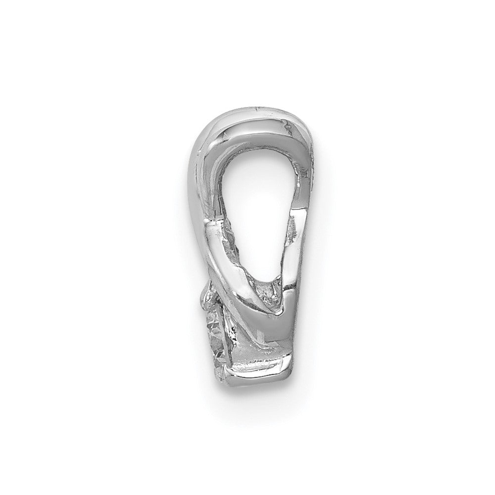 14k White Gold Complete 2.9mm AAA Diamond Chain Slide