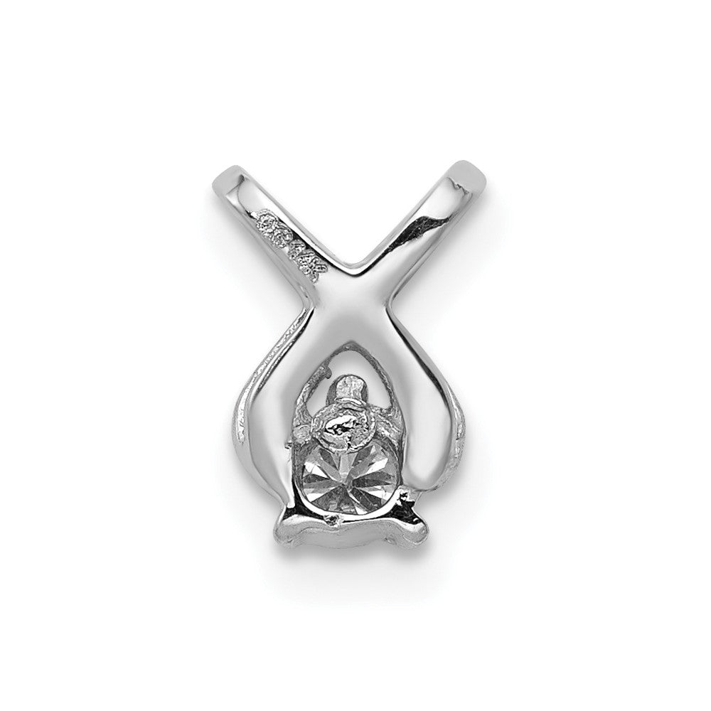 14k White Gold Complete 2.9mm VS Diamond Chain Slide