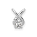 14k White Gold Complete 2.9mm AA Diamond Chain Slide