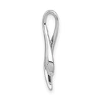 14k White Gold 3mm Ruby Ribbon Slide Fits up to 4mm Fancy Omega