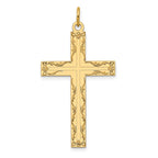 14K Laser Designed Cross Pendant