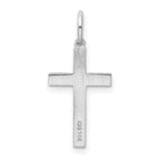 14K White Gold Laser Designed Cross Charm