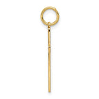 14K Laser Designed Cut-out Cross Charm