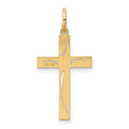 14K Laser Designed Cut-out Cross Charm