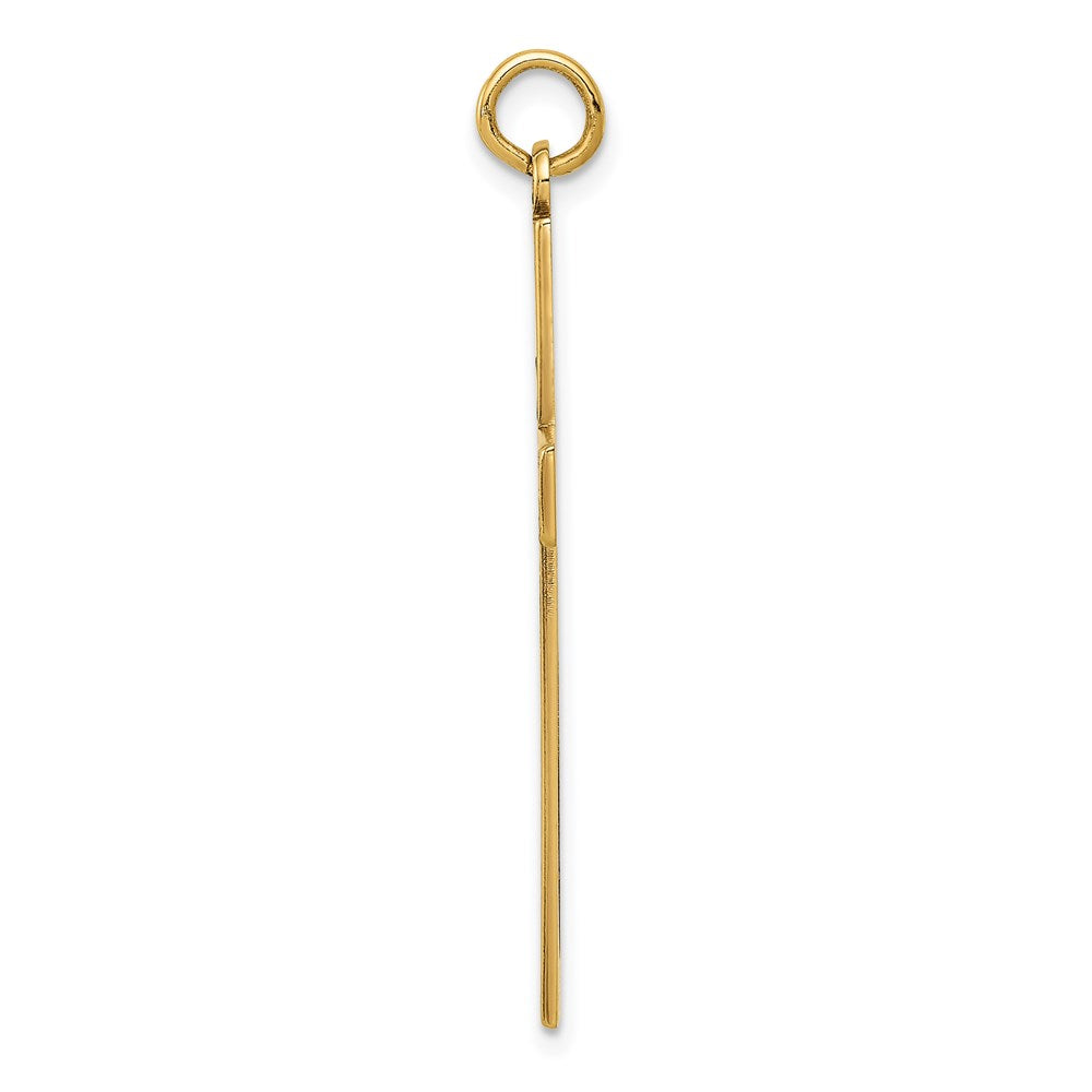 14K Laser Designed Cut-out Cross Charm