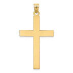 14k Florentine Satin Cross Pendant