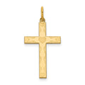 14K Laser Designed Cross with Hearts Charm