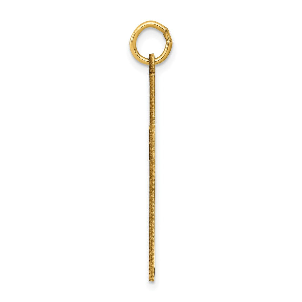 14K Laser Designed Ichthus Cross Pendant