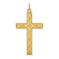 14K Laser Designed Ichthus Cross Charm
