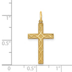 14K Laser Designed Ichthus Cross Charm
