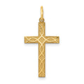 14K Laser Designed Ichthus Cross Charm