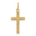 14K Laser Designed Ichthus Cross Charm