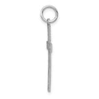 14K White Gold Laser Designed Floral Cross Charm