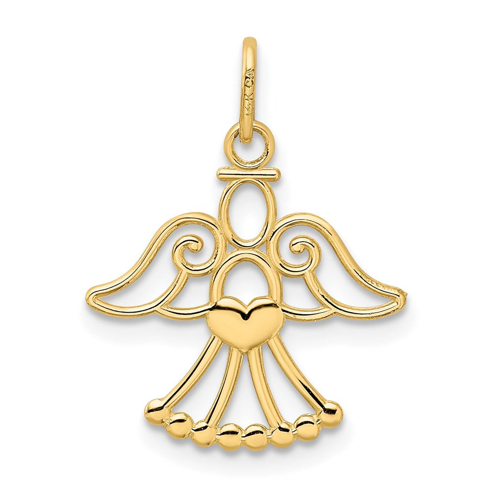 14k Cut-out Angel with Heart Charm