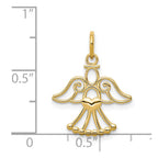 14k Cut-out Angel with Heart Charm
