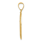 14k Polished and Satin Hollow St. Anthony Medal Oval Pendant