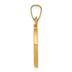 14k Polished and Satin Hollow St John the Baptist Medal Round Pendant