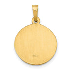 14k Polished and Satin Hollow St John the Baptist Medal Round Pendant