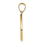 14k Polished and Satin Hollow St John the Baptist Medal Round Pendant